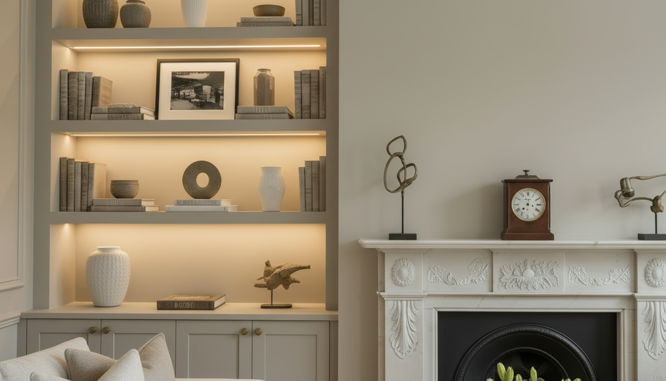 Zoomed view of luxury living room interior in a Victorian London townhouse – Chris Cimer